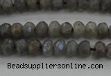 CLB756 15.5 inches 4*6mm faceted rondelle AB-color labradorite beads