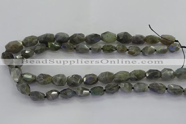 CLB766 15.5 inches 10*14mm - 12*16mm faceted nuggets labradorite beads