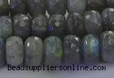 CLB775 15.5 inches 7*12mm faceted rondelle labradorite beads