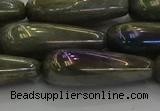 CLB782 15.5 inches 10*40mm teardrop AB-color labradorite beads