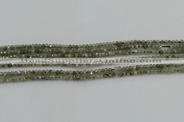 CLB794 15.5 inches 1.5*2.5mm faceted rondelle labradorite beads