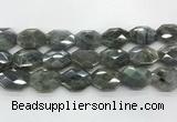 CLB797 18*24mm - 20*25mm faceted octagonal labradorite beads