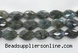 CLB798 20*28mm - 22*32mm faceted octagonal labradorite beads