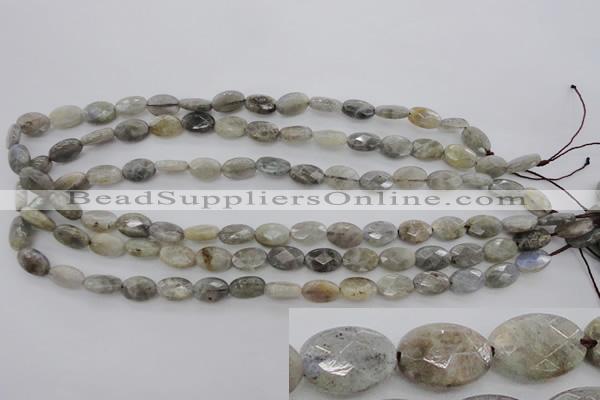 CLB86 15.5 inches 8*12mm faceted oval labradorite beads wholesale