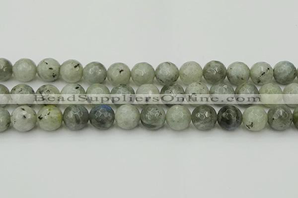 CLB865 15.5 inches 14mm faceted round AB grade labradorite beads