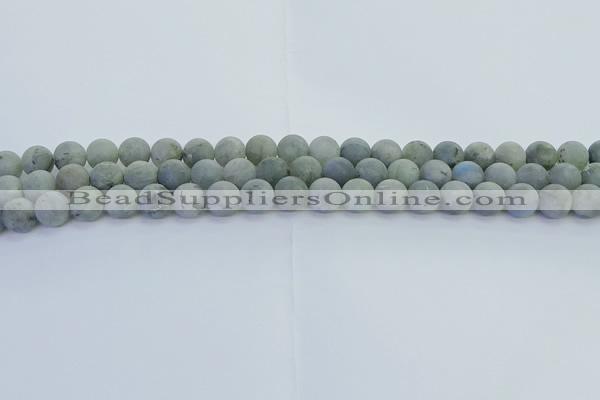 CLB873 15.5 inches 8mm round matte labradorite gemstone beads