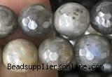 CLB882 15.5 inches 8mm faceted round AB-color labradorite beads