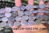 CLB888 15.5 inches 12*16mm oval matte labradorite beads wholesale