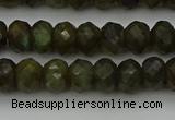 CLB957 15.5 inches 6*10mm faceted rondelle labradorite beads