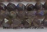 CLB974 15.5 inches 12mm faceted nuggets labradorite gemstone beads