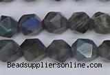 CLB987 15.5 inches 8mm faceted nuggets labradorite beads wholesale