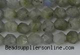 CLB992 15.5 inches 6mm faceted nuggets labradorite gemstone beads