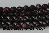 CLD101 15.5 inches 6mm faceted round leopard skin jasper beads