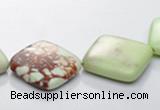 CLE12 20*20mm rhombic lemon turquoise gemstone beads Wholesale