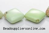 CLE13 15*15mm rhombic lemon turquoise gemstone beads Wholesale