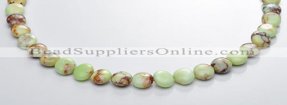 CLE18 flat round 10mm lemon turquoise gemstone beads Wholesale