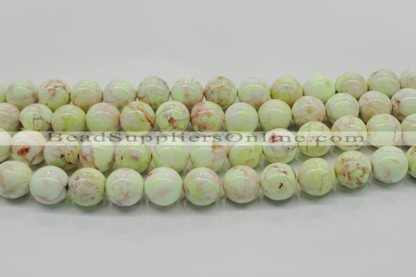 CLE205 15.5 inches 14mm round lemon turquoise beads wholesale