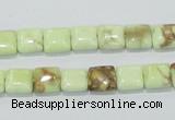 CLE38 15.5 inches 8*8mm square lemon turquoise beads wholesale