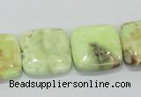 CLE39 15.5 inches 20*20mm square lemon turquoise beads wholesale