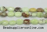 CLE45 15.5 inches 6*8mm oval lemon turquoise beads wholesale