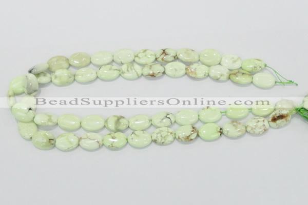 CLE46 15.5 inches 12*16mm oval lemon turquoise beads wholesale