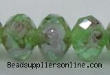 CLG16 13.5 inches 9*12mm faceted rondelle handmade lampwork beads