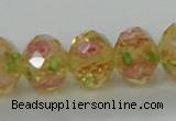 CLG26 15 inches 8*10mm faceted rondelle handmade lampwork beads