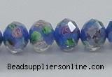 CLG30 15 inches 8*10mm faceted rondelle handmade lampwork beads