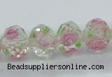 CLG31 15 inches 8*10mm faceted rondelle handmade lampwork beads