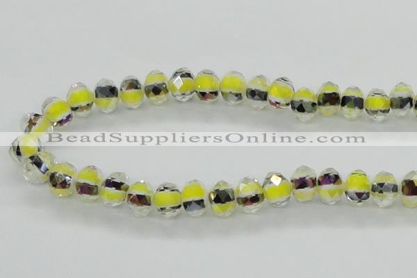 CLG36 14 inches 8*10mm faceted rondelle handmade lampwork beads