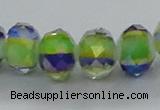 CLG38 14 inches 8*10mm faceted rondelle handmade lampwork beads