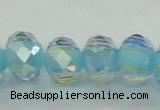 CLG42 14 inches 8*10mm faceted rondelle handmade lampwork beads