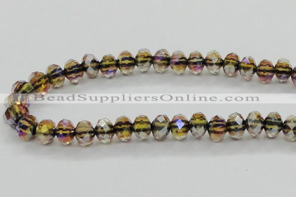 CLG43 14 inches 8*10mm faceted rondelle handmade lampwork beads