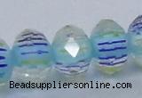 CLG44 13 inches 9*12mm faceted rondelle handmade lampwork beads