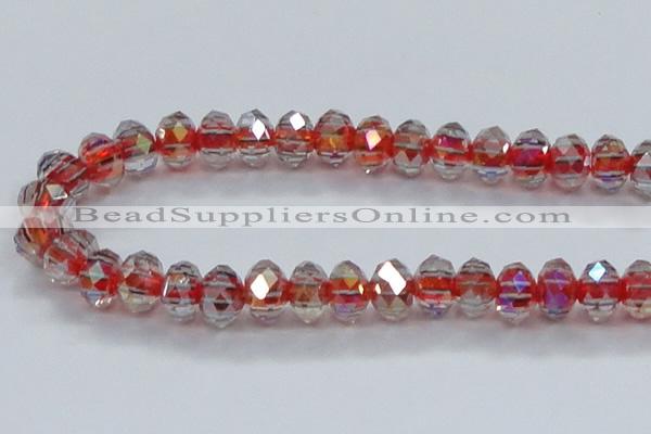 CLG47 13 inches 9*12mm faceted rondelle handmade lampwork beads