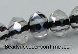 CLG48 13 inches 9*12mm faceted rondelle handmade lampwork beads