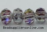 CLG49 13 inches 9*12mm faceted rondelle handmade lampwork beads