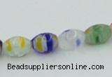 CLG503 16 inches 6*8mm rice lampwork glass beads wholesale