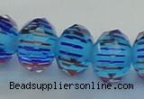 CLG51 13 inches 9*12mm faceted rondelle handmade lampwork beads