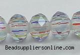 CLG52 13 inches 9*12mm faceted rondelle handmade lampwork beads