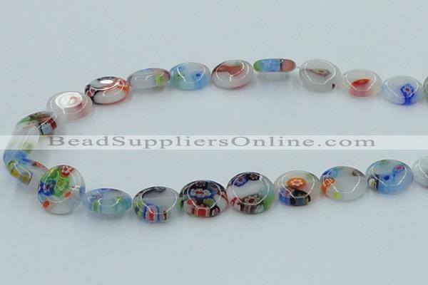 CLG527 16 inches 12mm flat round lampwork glass beads wholesale