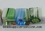 CLG532 16 inches 8*8mm cube lampwork glass beads wholesale