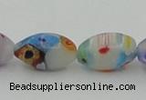 CLG537 16 inches 8*12mm rice lampwork glass beads wholesale