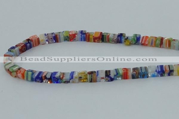 CLG562 16 inches 6*6mm cube lampwork glass beads wholesale