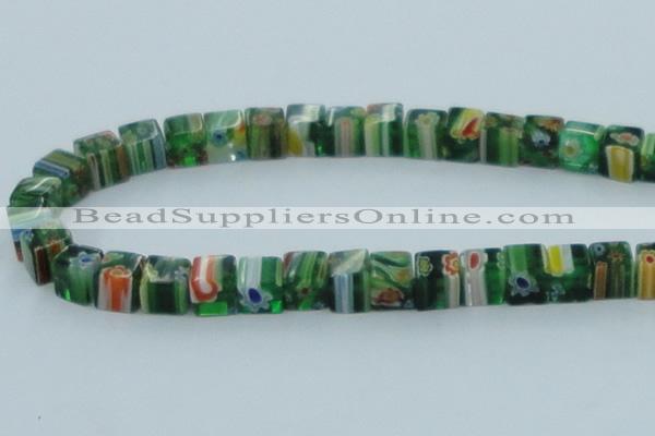 CLG563 16 inches 8*8mm cube lampwork glass beads wholesale