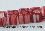 CLG564 16 inches 8*8mm cube lampwork glass beads wholesale