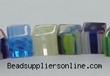 CLG567 16 inches 8*8mm cube lampwork glass beads wholesale