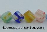 CLG568 16 inches 6*6mm cube lampwork glass beads wholesale