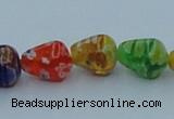 CLG572 16 inches 8*11mm teardrop lampwork glass beads wholesale