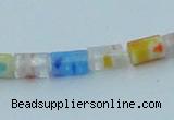 CLG575 16 inches 4*6mm cylinder lampwork glass beads wholesale